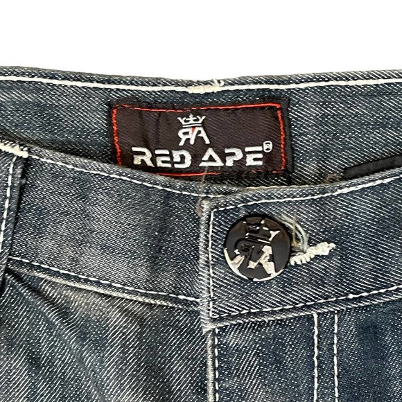 Red Ape Plus Size Straight Leg Jeans Women Mid-Rise Cotton Stone Washed Denim 14 - Picture 7 of 9